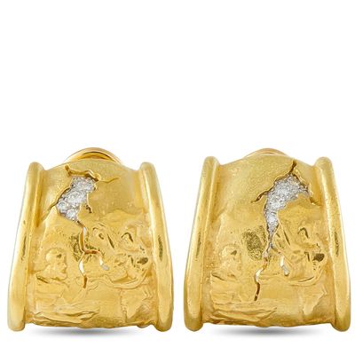 Sale Photo Thumbnail #359: SeidenGang Seiden Gang 18K Yellow Gold 0.15ct Diamond Athena Earrings