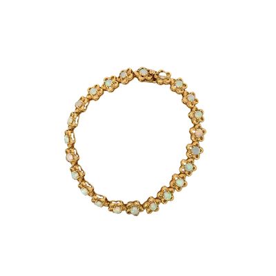 Sale Photo Thumbnail #168: 18K Yellow Gold Bracelet with 9.20 CTW in Opals