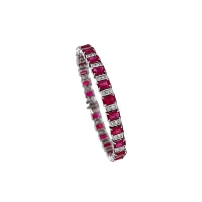 Sale Photo Thumbnail #260: 14K White Gold Bracelet with 18.45 CTW in Rubies & Diamonds