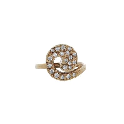 Designer 14K Yellow Gold Ring with 0.45 CTW in Diamonds