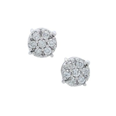 Sale Photo Thumbnail #117: 14K White Gold Stud Earrings with 0.70 CTW in Diamonds