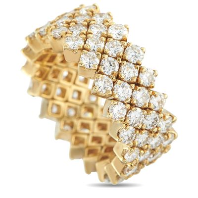 Sale Photo Thumbnail #300: 18K Yellow Gold 4.85ct Diamond Lattice Eternity Ring