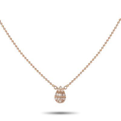 Sale Photo Thumbnail #336: 14K Rose Gold 0.11ct Diamond Necklace