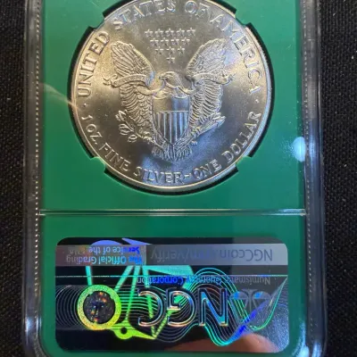 1988 American Silver Eagle NGC MS69 – Edmund C. Moy Signed Label – From U.S. Mint Sealed Box – 1 oz 