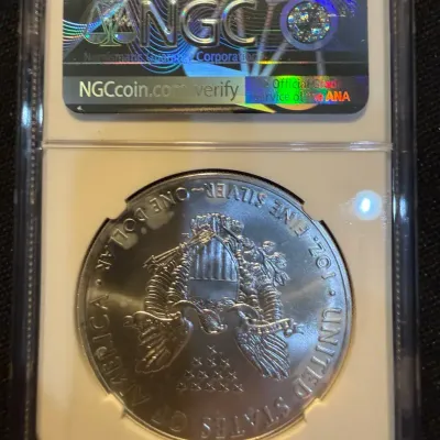 2021 American Silver Eagle Type 1 Heraldic Eagle NGC MS70 First Day of Release Edmund C. Moy Signed 