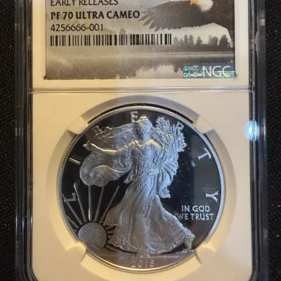 2015-W American Silver Eagle Proof NGC PF70 Ultra Cameo Early Releases – West Point Mint 1 oz .999 S