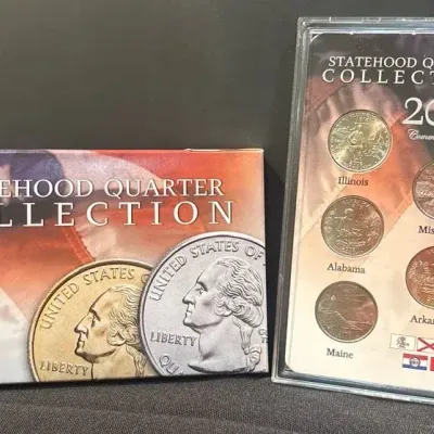 2003 Statehood Quarter Collection Commemorative Set w/ Original Box & Display Case