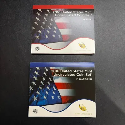 2016 United States Mint Uncirculated Coin Set – Philadelphia & Denver – Complete Original Government