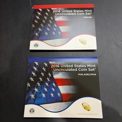 2016 United States Mint Uncirculated Coin Set – Philadelphia & Denver – Complete Original Government