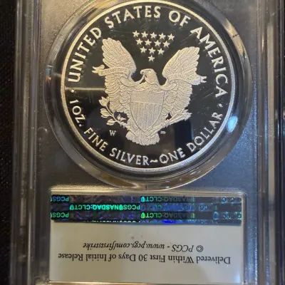 2018-W American Silver Eagle Proof PCGS PR70DCAM First Strike – West Point .999 Silver