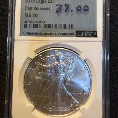 2019 American Silver Eagle 1 oz .999 Fine Silver – NGC MS70 First Releases