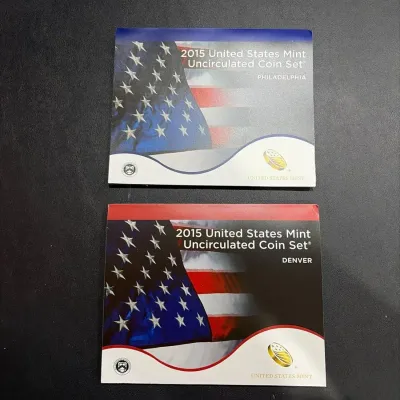 2015 United States Mint Uncirculated Coin Set – Philadelphia & Denver – Complete Original Government