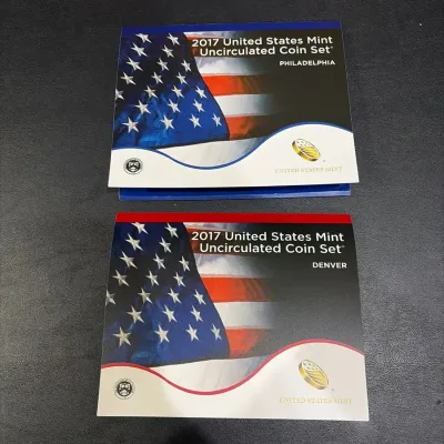 2017 United States Mint Uncirculated Coin Sets – Philadelphia & Denver – Complete with Original Gove