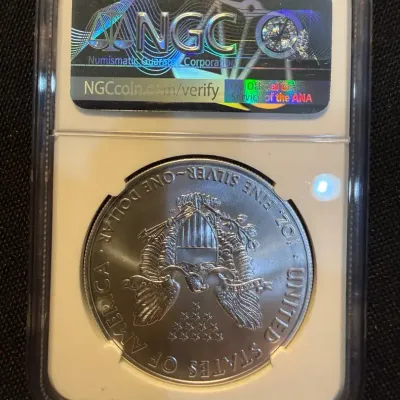 2021 American Silver Eagle Type 1 Heraldic Eagle NGC MS70 First Day of Issue 1 oz .999 Fine Silver