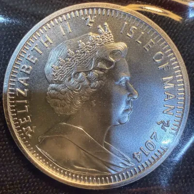 2014 Isle of Man Silver Angel – 1 Angel – 1 Troy Ounce .999 Fine Silver – Brilliant Uncirculated