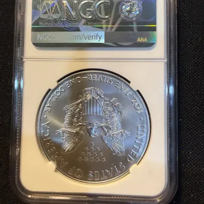 2021 American Silver Eagle Type 1 Heraldic Eagle NGC MS70 First Day of Issue 1 oz .999 Fine Silver