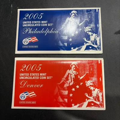 2005 United States Mint Uncirculated Coin Set – Philadelphia & Denver – Original Government Packagin