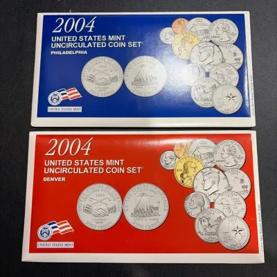 2004 United States Mint Uncirculated Coin Set – Philadelphia & Denver – Complete Original Government
