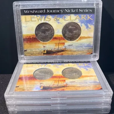Lot of 4 Whitman Westward Journey Lewis & Clark Keelboat Nickel Series P & D Coin Sets