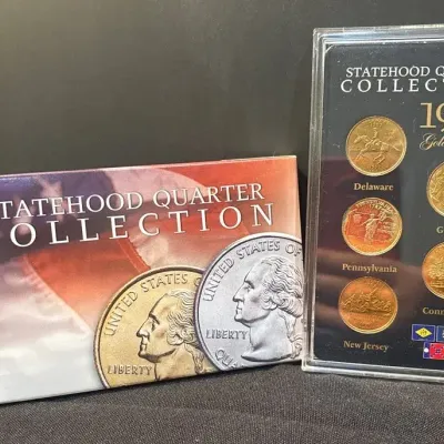 1999 Statehood Quarter Collection Gold Edition with Original Box & Display Case