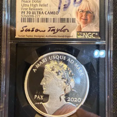 2020 Canada $1 Peace Dollar Ultra High Relief 1 oz Silver Proof – NGC PF70 Ultra Cameo First Release