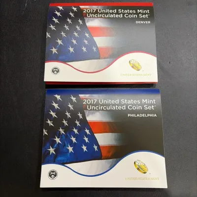 2017 United States Mint Uncirculated Coin Set – Complete Philadelphia & Denver Set with Original Gov