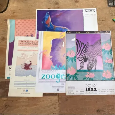 Collection of Promotional Posters & Flyers From the Former Washington Zoo, 1980s