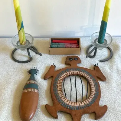 Ceramic Decor & Glass & Metal Candle Holders