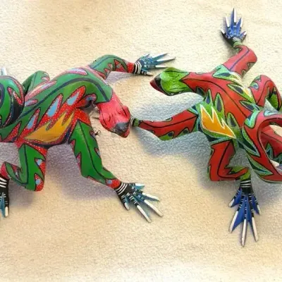 Roberto Aguilar Signed Wood Carvings