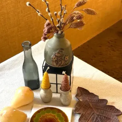 Tremar Pottery Stoneware Vase, Alan Wallwork Tile & Other Pieces
