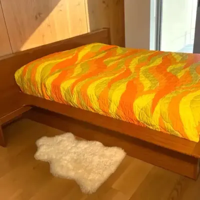 Jesper International Mid-Century Modern Danish Teak Queen Size Platform Bed 