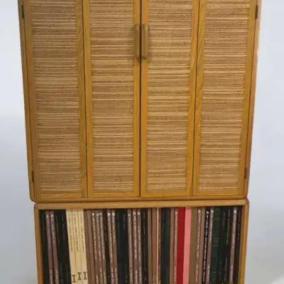 Wood And Edge Grain Finish Stacking Cabinet 