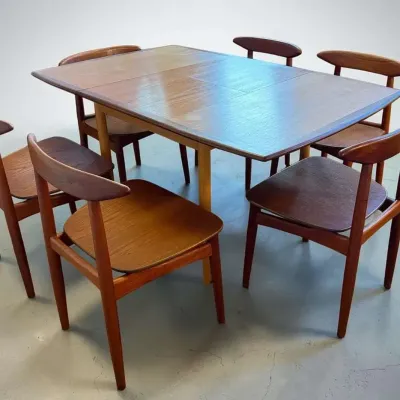 Danish Teak Table & 6 Chairs