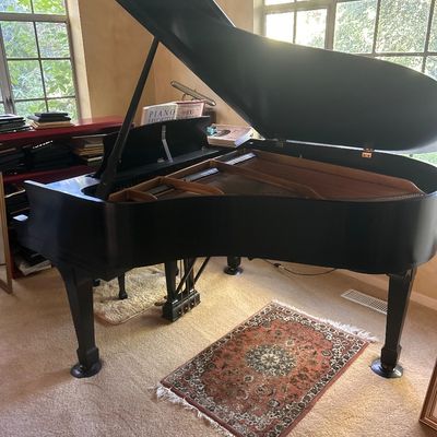 Steinway & Sons Model M grand piano, serial number 477419,  1981.