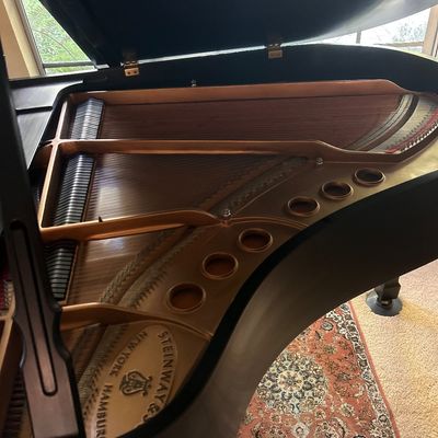 Steinway & Sons Model M grand piano, serial number 477419,  1981.