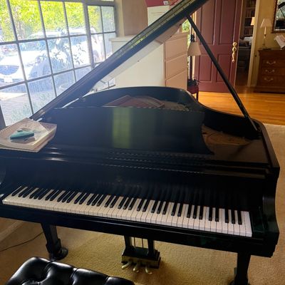 Steinway & Sons Model M grand piano, serial number 477419,  1981.
