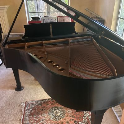 Steinway & Sons Model M grand piano, serial number 477419,  1981.