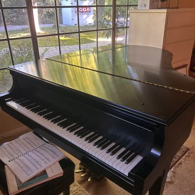 Steinway & Sons Model M grand piano, serial number 477419,  1981.
