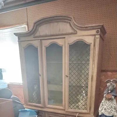 Sale Photo Thumbnail #7: White washed China hutch