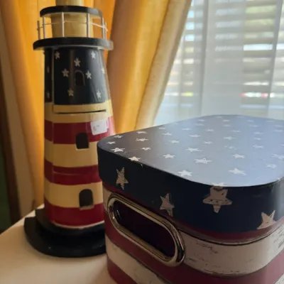 Sale Photo Thumbnail #57: patriotic box and light house