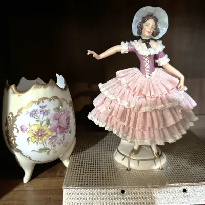 Sale Photo Thumbnail #22: dresden doll german and porcelain egg france