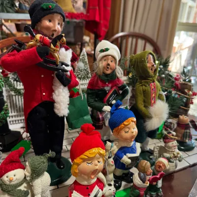 Sale Photo Thumbnail #71: carolers nutcrackers ornaments from modern to vintage
