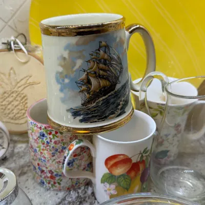 Sale Photo Thumbnail #69: assortment of mugs and steins