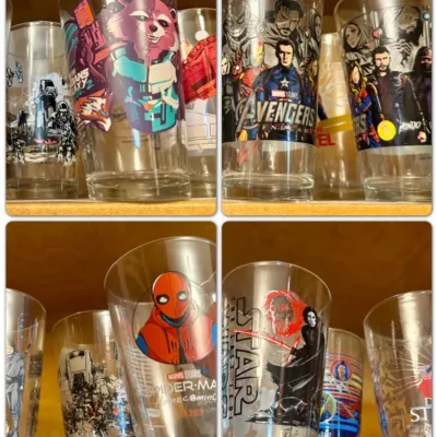 Sale Photo Thumbnail #20: Collector series of Tumblers, characters from Spiderman, Star Wars, Marvel, etc 