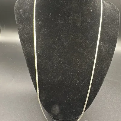 24" Sterling Silver '925' Flat Serpentine Link Chain Necklace