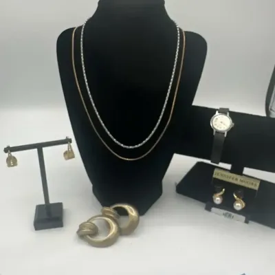 Slava 17-Jewel Watch and Assorted Costume Jewelry