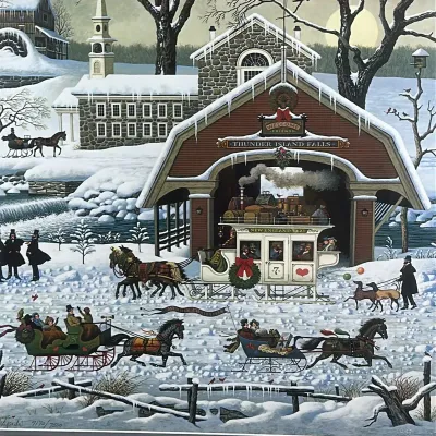 Charles Wysocki 'Thunder Island Falls' Signed & Numbered Framed Print