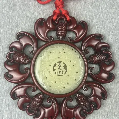 Decorative Chinese Knot Wall Hangings with 'FU' and Koi Fish Motifs