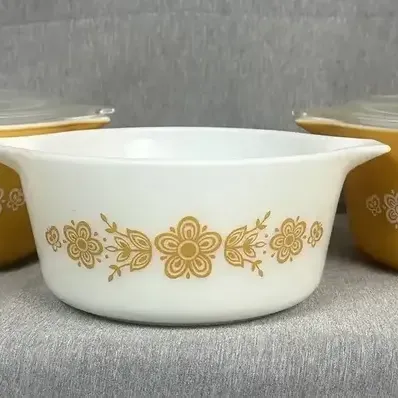 Pyrex Butterfly Gold Cinderella Casserole Dishes