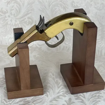 CMC "Snake Eyes" Brass Frame Double Barrel Derringer Pistol w/ Faux Ivory Grip
